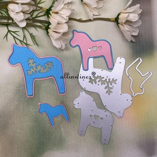 New Horse decoration Metal Cutting Dies Stencils For DIY Scrapbooking Decorative Embossing Handcraft Die Cutting Template