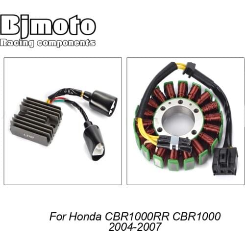 BJMOTO Motorcycle Voltage Regulator Rectifier + Stator Coil For Honda CBR1000RR CBR1000 CBR 1000 RR 2004-2007 2005 2006