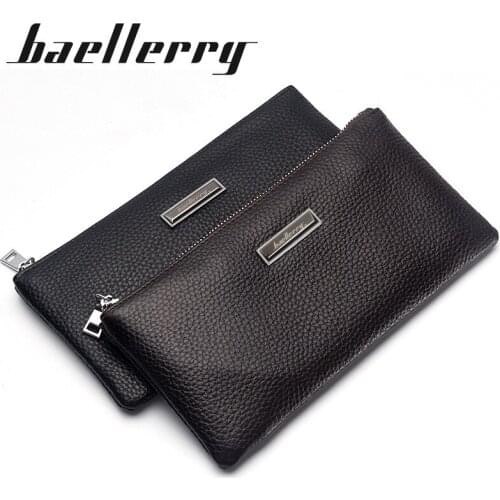 Wallet Mens Leather Long Wallet Mens Zipper Cowhide Thin Section Youth Retro Clutch Soft Purse Wallet Men