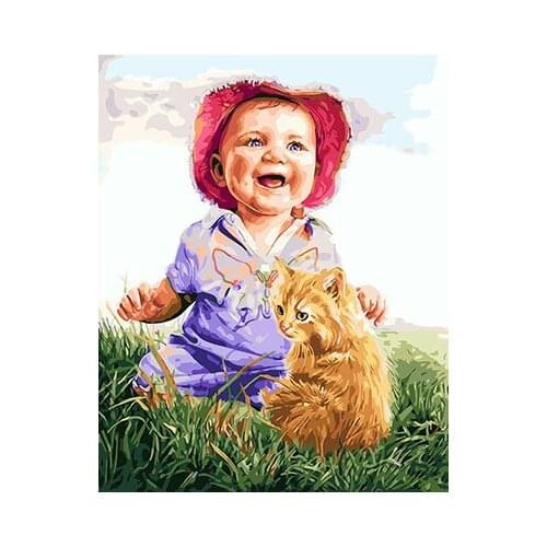 DRAWJOY Pictures DIY Painting By Numbers Canvas Oil Painting Painting And Calligraphy Home Decor For Living Room Wall Art