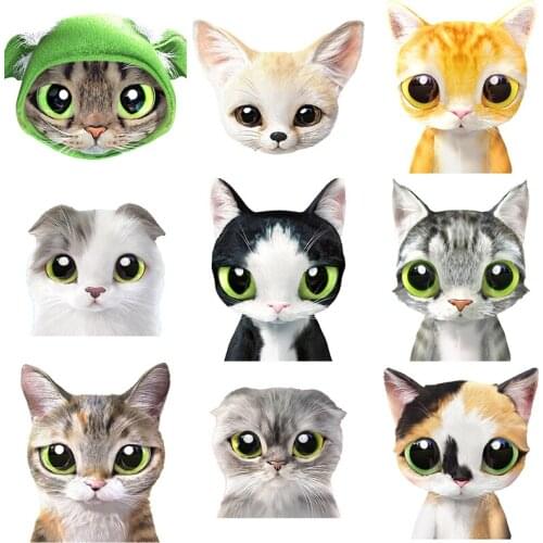 Three Ratels QC522 Cute kitten wall stickers for kids home decoration living room car hood sticker laptop decal