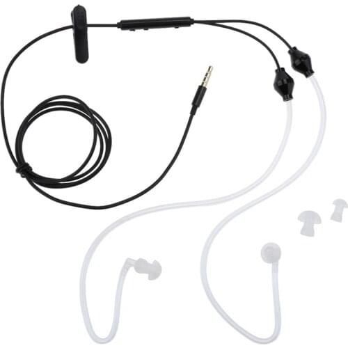 Anti-Radiation Earphone earpiece 3.5mm air Acoustic Tube Stereo earphone with microphone for iPhone Samsung Huawei Xiaomi