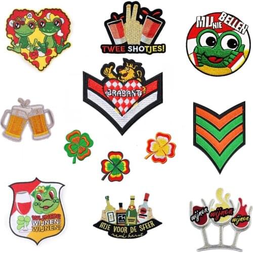 Netherland Oeteldonker Carnival Patch for Clothing Iron on Embroidered Sew Applique Patch Badge