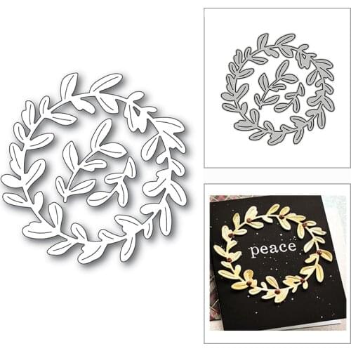 New Bountiful Leaves Wreath 2020 Metal Cutting Dies for DIY Scrapbooking Decorative and Card Making Embossing Craft No Stamps