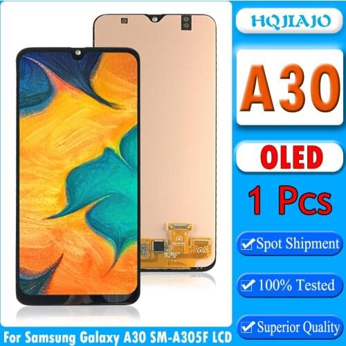 OLED For Samsung Galaxy A30 SM-A305FN/DS A305F/DS A305 LCD Display Touch Screen Digitizer Assembly For Samsung A30 Lcd