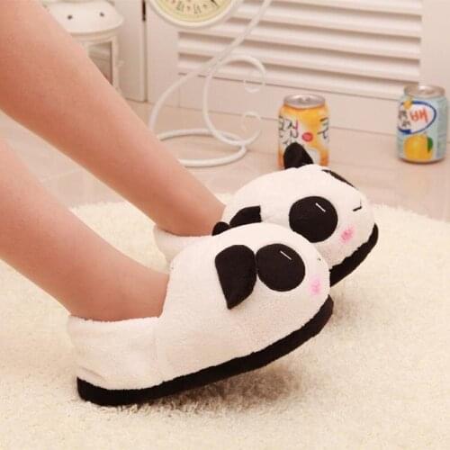 Plush panda shoes couples slipper cute super soft warm home house winter slippers Children Women gifts plush rabbit slippers