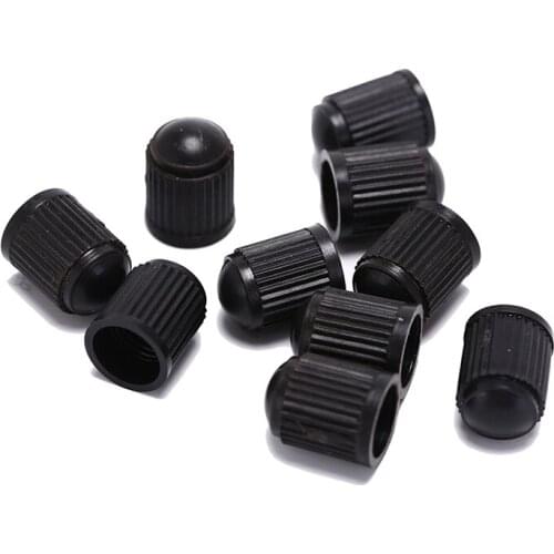 50Pcs/lot Motorcycle Auto Wheel Dust Cover Lid Black Plastic Truck Car Tire Air Wheel Valve Stem Cap Tyre Valve Stem Caps