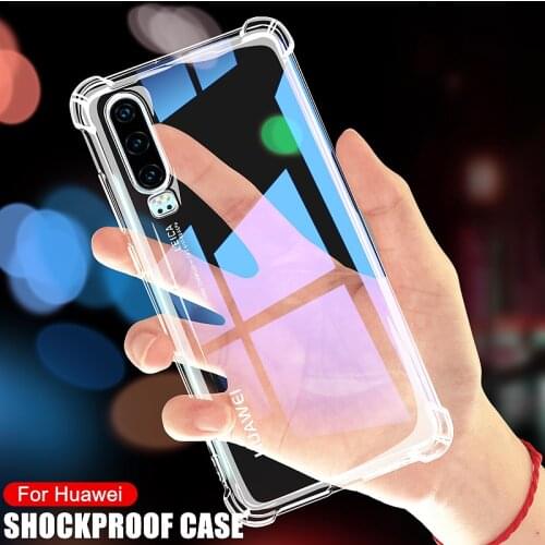 Luxury Transparent Shockproof Case For Huawei P20 Pro P30 P40 Lite E Huawei Mate 30 20 10 Lite 20X P Smart Z 2019