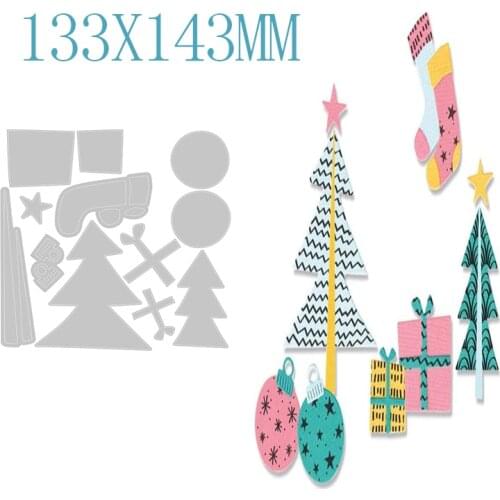 Christmas Tree Metal Cutting Dies For DIY Cut Paper Craft Making Window Decoration Greeting Card Scrapbooking No Stamp