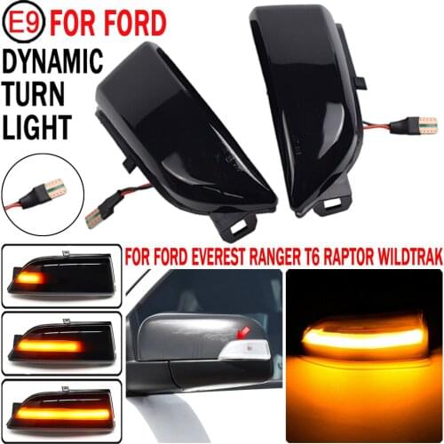 2pcs For Ford Everest 2015-2019 Ranger T6 Raptor Wildtrak Led Dynamic Turn Signal Light Sequential Side Mirror Indicator Blinker