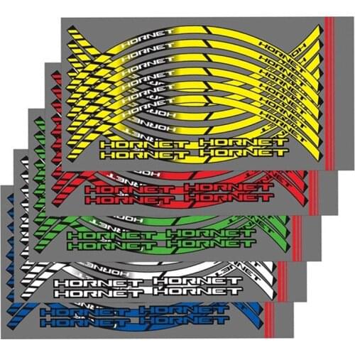 Motorcycle Outer Wheel Hub Tire Reflective Sticker Moto Decorative Stripe Decal For HONDA HORNET hornet With logo