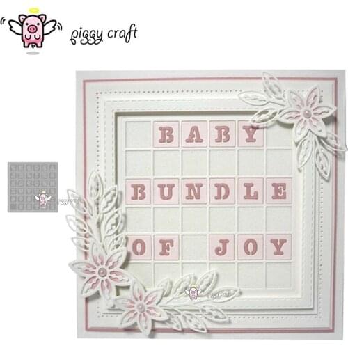 Piggy Craft metal cutting dies cut die mold Letter number decoration Scrapbook paper craft album card punch knife art cutter die