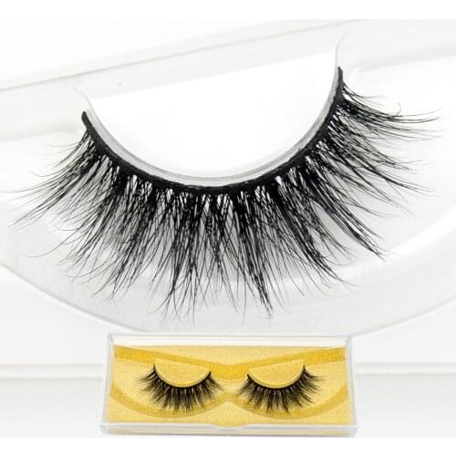 Visofree False Eyelashes 3D Mink Lashes Hand Made Full Strip Lashes Natural Long Mink Eyelashes Gold Box Fake Eyelashes R02