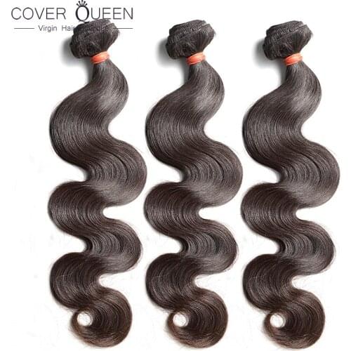 COVER QUEEN Onecut Hair 6-28 30 32 34 40 Inch Raw Virgin Brazilian Body Wave Hair Weave Bundles 100% Human Hair Bundles 3 Pcs
