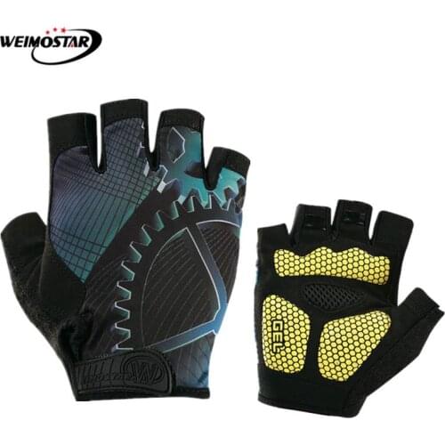 Weimostar Gear Sport Cycling Gloves Half Finger 3D Gel Pad MTB Bike Gloves Mountain Shockproof Bicycle Gloves Cycling Clothing