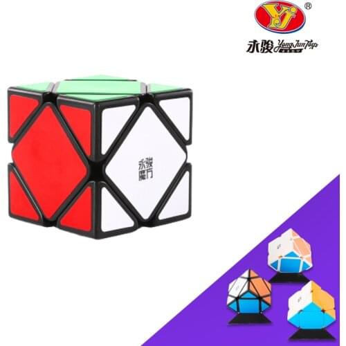 YJ Yongjun Yulong Skew Twist Magic Cube puzzle cube professional speed cubo magico educational toys for students - Colorful toy