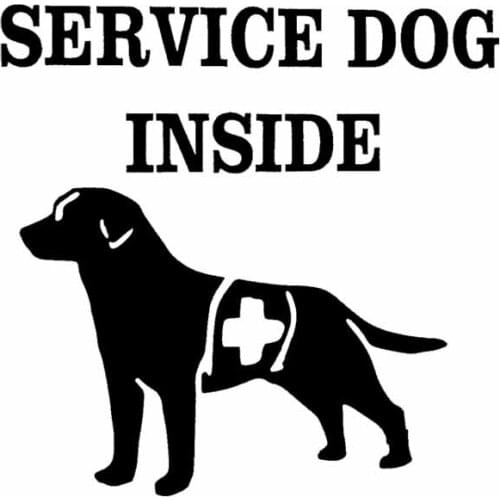 Car Sticker Funny Service Dog Car Decal Police Dog Animal Car Sticker Suitable for All Kinds of Cars Black/white, 16cm * 16cm