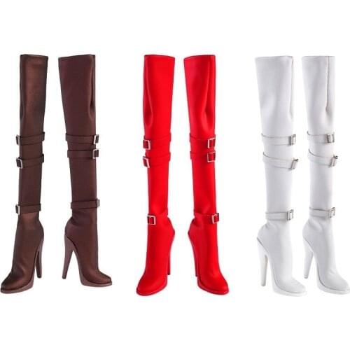 1/6 Scale Female Soldier Boots Leather Shoes Solid Boots Suitable For jio phone rubberized feet female body