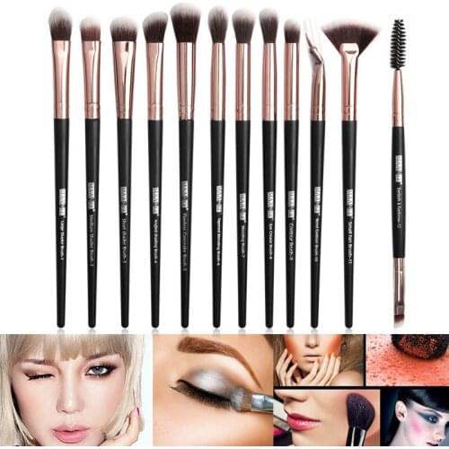 12 Pcs Makeup Brush Set Eye Shadow Foundation Cosmetic Tool Kit SANA889
