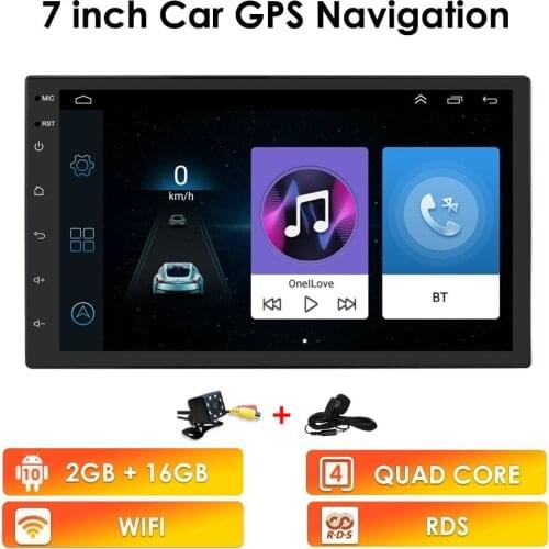 2GB+16GB Android 2din QuadCore Car GPS Navigation Player 7'' Universal Stereo Radio WiFi Bluetooth 2 DIN Multimedia RDS NO DVD