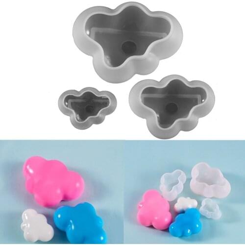 3 Size 3D Cloud Shape Silicone Molds Epoxy Resin Mold Scented Candle Casting Mould for DIY Crafts Jewelry Making Candle Tool