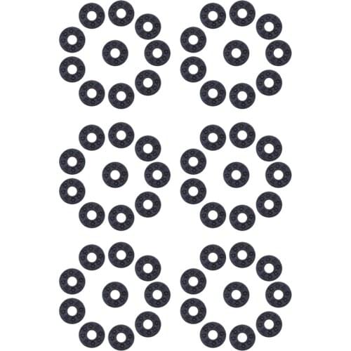 60pcs Guitar Strap Block Rubber Lock Washer Gasket Cushion for Guitar Parts