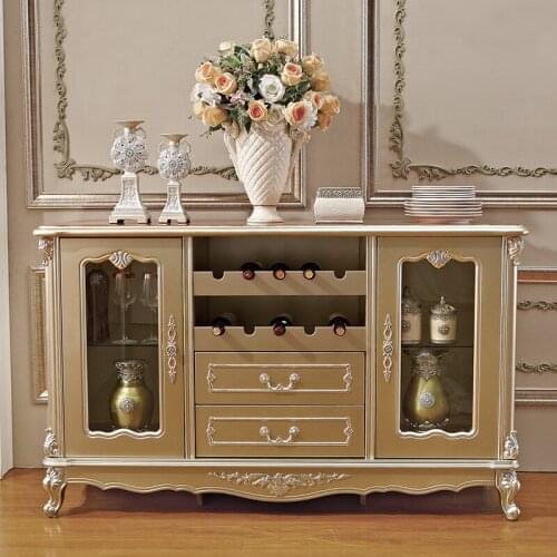 Baijiahui European style SIDEBOARD short wine CABINET restaurant high grade luxury champagne full solid wood