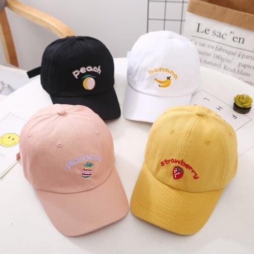Doitbest Children Baseball Cap cute Embroidery Strawberry pineappl summer Hip Hop kid Hats Boy Girls hat Caps snapback gorras