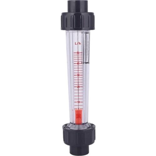 LZS-15 Plastic Tube Flowmeter Liquid Flow Rate Gauge Water Rotameter Flow Measuring Instruments Water Testing Meter Tube 20mm