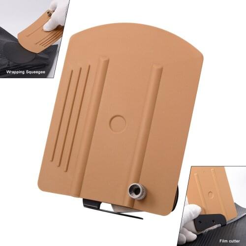 FOSHIO 2in1 Window Tint Scraper Cutting Accessories Vinyl Film Car Sticker Decal Remove Cutter Knife Vehicle DIY Wrapping Tool