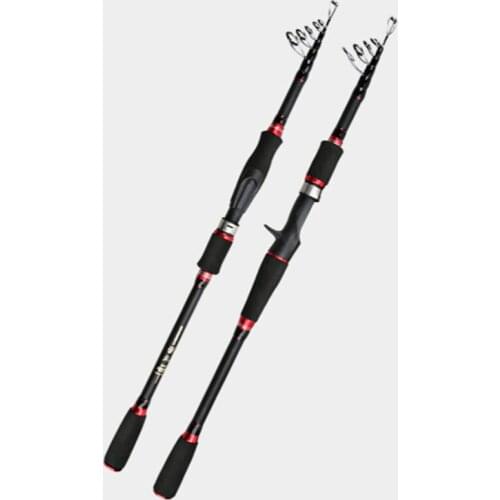 HFBIRDS Lure Telescopic Winter Fishing Rod Spinning Portable 1.8/2.1/2.4/2.7 m Tackle Carbon Fiber Casting Fishing Rod And Reel