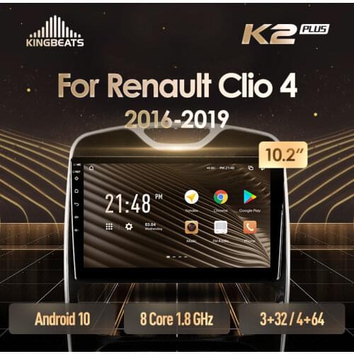 KingBeats Android 10 Octa-Core head unit HU 4G in Dash Car Radio Multimedia Video Player Navigation GPS For Renault Clio 4 BH98 KH98 2016 - 2019 no dvd 2 din Double Din Android Car Stereo 2din