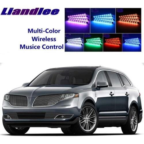 LiandLee Car Glow Interior Floor Decorative Seats Accent Ambient Neon light For Lincoln Avitor UN152