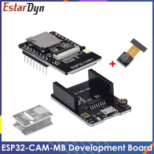ESP32-CAM-MB WIFI ESP32 CAM Bluetooth Development Board With OV2640 Camera MICRO USB to Serial Port CH340G 4.75V-5.25V Nodemcu