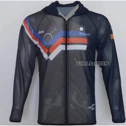 Motorbike MTB ATV Bike Riding Anti-UV clothes For BMW Motorrad Motocross Motorcycle Mens Hoodie