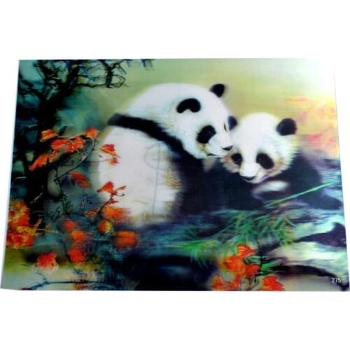 3D Effect Plastic Picture Wall Hanging,Poster-Panda J2035