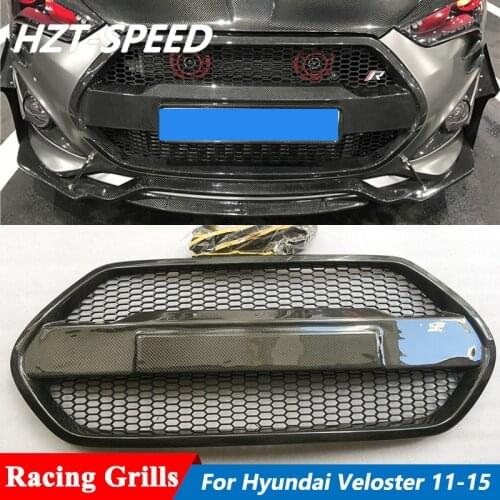 Carbon Fiber Or FRP Material Front Bumper Racing Grills Honeycomb Grill For Hyundai Veloster Car 2011-2015