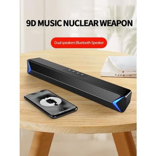 Portable wireless Bluetooth 5.0 speaker bookshelf speaker column speaker audio track TV subwoofer computer TF/ AUX/FM /U DISK