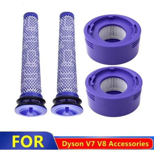Pre Post - Filter Replacement Parts For Dyson V8 V7 Cordless Vacuum Cleaners Washable HEPA Filter Accessories