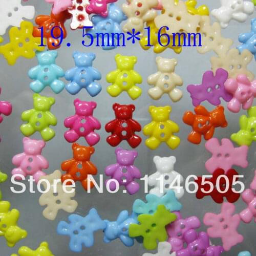 100pcs Random Mixed Nylon Cartoon Button 2 Holes Sewing Craft Ornament for Clothing Accessories Buttons 16*19.5mm