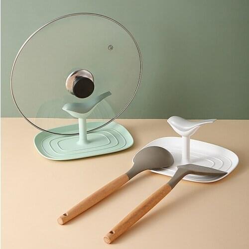Spatula Ladle Shelf Spoon Rest Pot Lid Holder Bird Rack Cover Strainer Pad Cooking Multifunction Stand Kitchen Containers Tool
