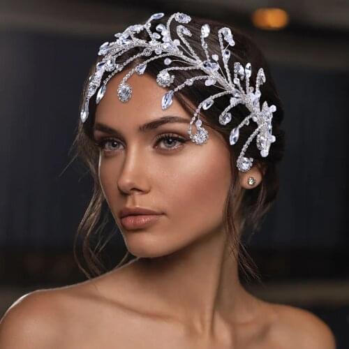 HP250 Rhinestone Wedding Headband Bridal Headwear Hair Vine Hair Accessories Woman Jewelry Tiara Bride Headdress Girl Hair Gift