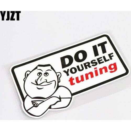 YJZT 14.5CM*8.3CM Cartoon Fun Do It Yourself Tuning Car Sticker Decal PVC 13-0273