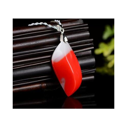 Natural Bloodstone Water Drop Pendant Necklace Bloodstone red agate Water Drop Necklace female lucky gift