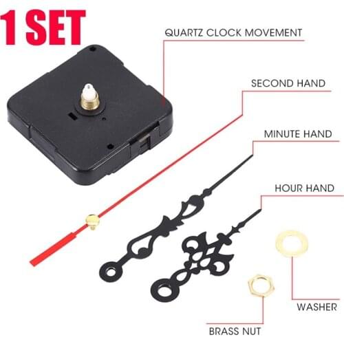1 Set Hanging DIY Quartz Watch Silent Wall Clock Movement Quartz Repair Movement Clock Mechanism Parts With Needles New