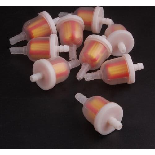 20Pcs Motorcycle Universal 1/4" 6mm Hose Gasoline Gas Fuel Filter Clear Inline Motorbike accessories