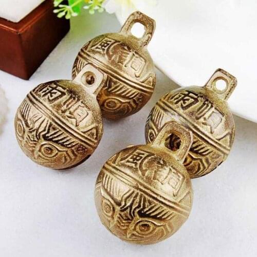 37mm Hot Varieties Excellent Chinese Tibetan Bells Gift Great Charming Tiger Head Brass Bell