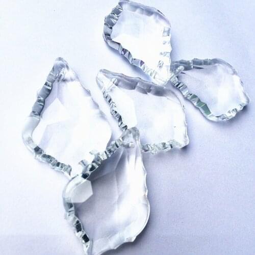 400pcs/lot Transparent K9 Crystal Glass Maple Leaf Chandelier Hanging Pendants Suncatcher Curtain Pendants Crystal Wedding Decor