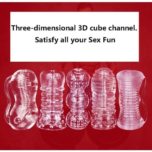 5 Stage 3D Magic channel Penis Exercise Trainer Transparent Male Masturbator Sex Toys For Men Silicone Pocket Pussy Artificial
