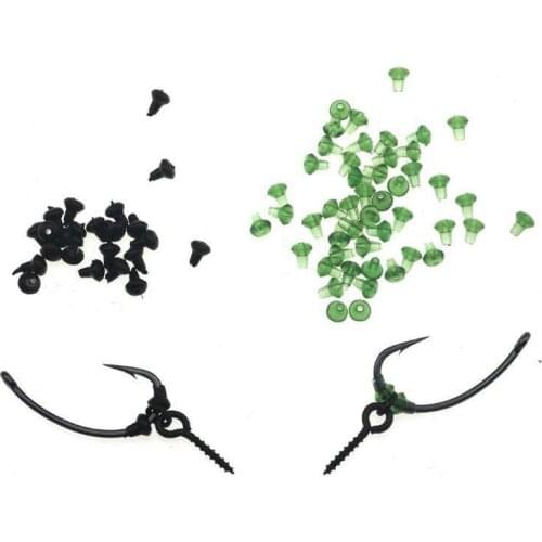 50pcs Fishing Bait Hook Stops Fixing Beads Carp Fishing Accessories Stopper Carp Fishing Chod Ronnie Rig Pop UP Boilie Stop